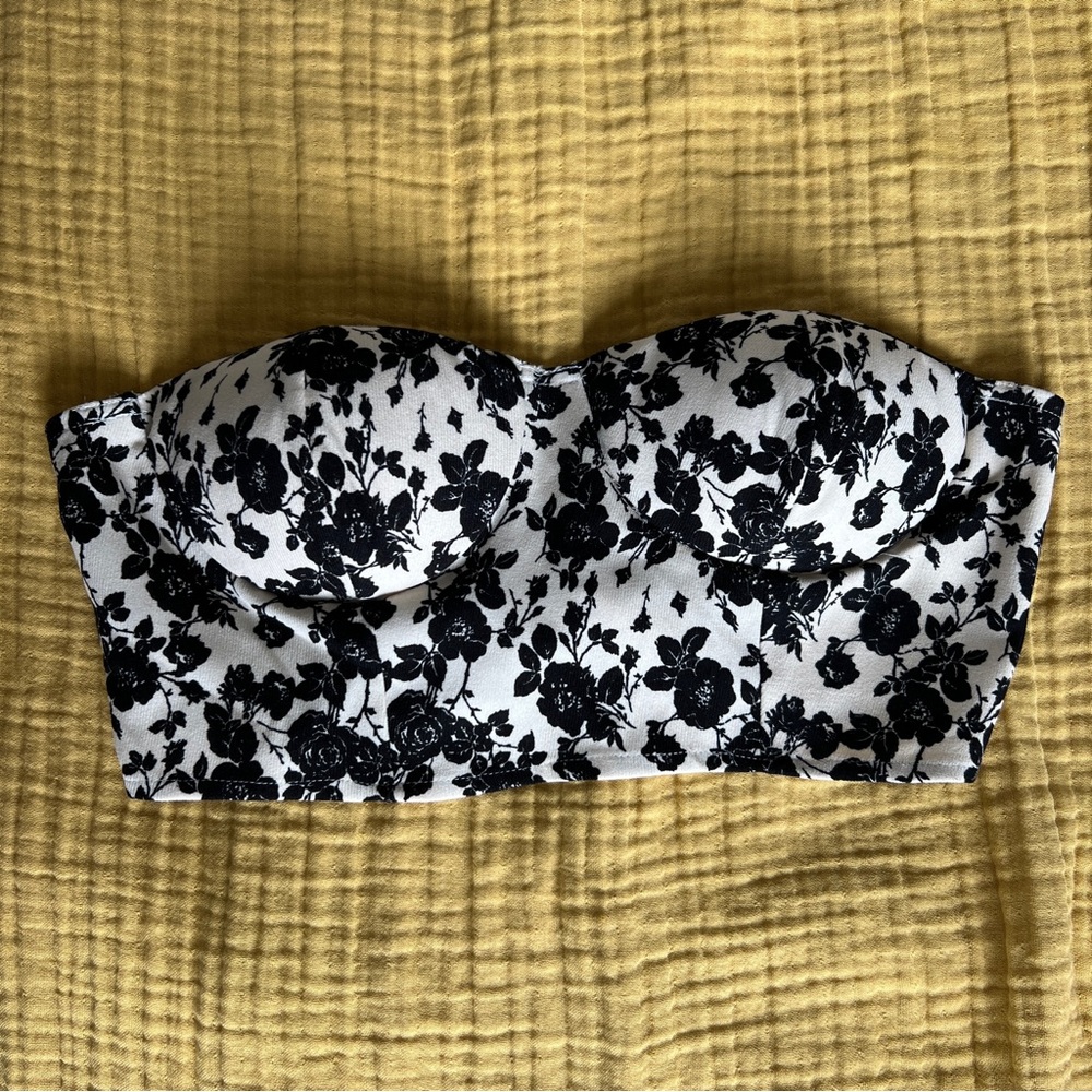 Cider Black and Tan Floral Corset (Size M)